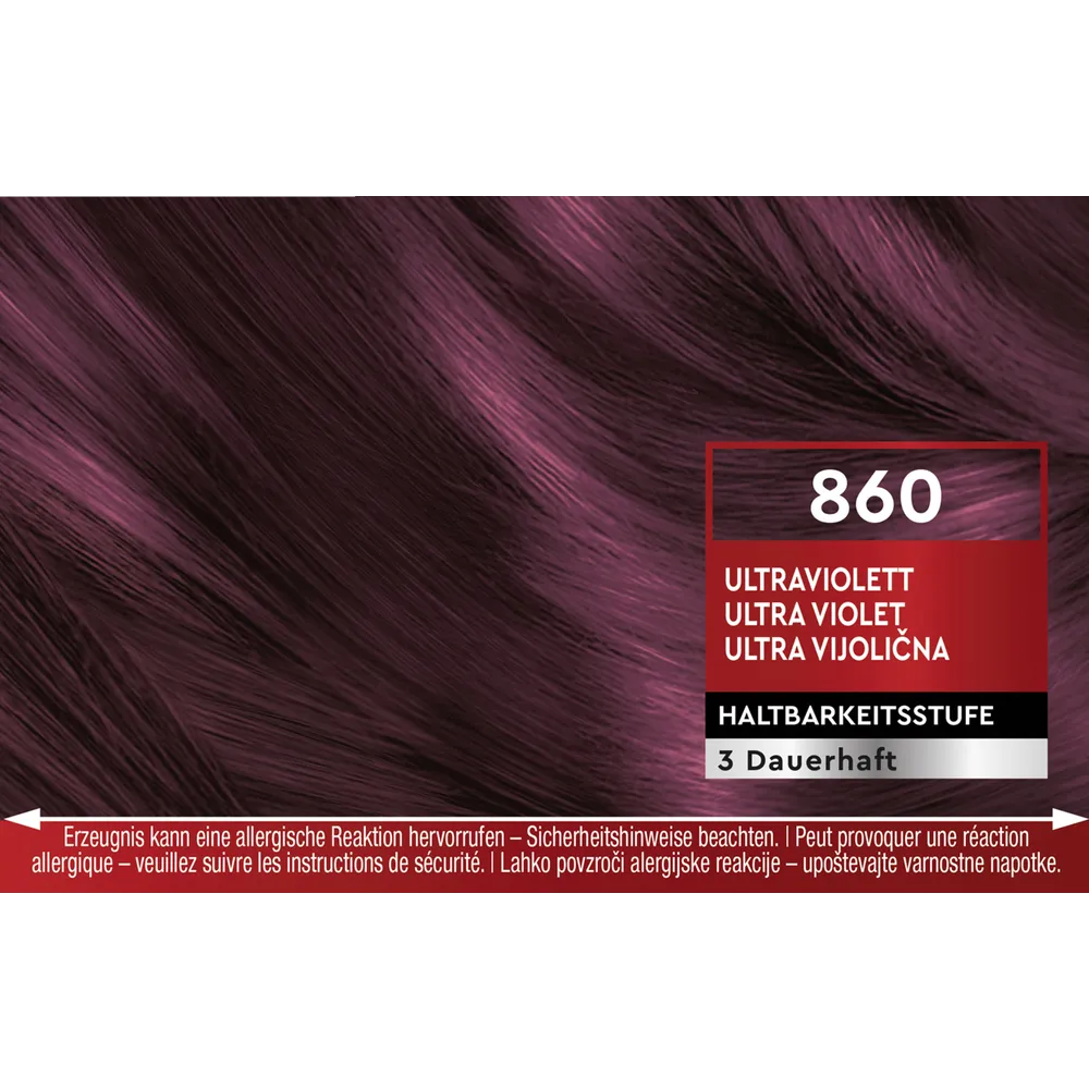 Schwarzkopf Brillance 860 Ultra Violet Schwarzkopf Brillance 860 Ultra Violet hair color shade swatch