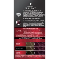 Schwarzkopf Brillance 860 Ultra Violet Schwarzkopf Brillance 860 Ultra Violet hair dye packaging with instructions