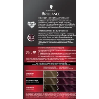 Schwarzkopf Brillance 860 Ultra Violet hair dye packaging with instructions