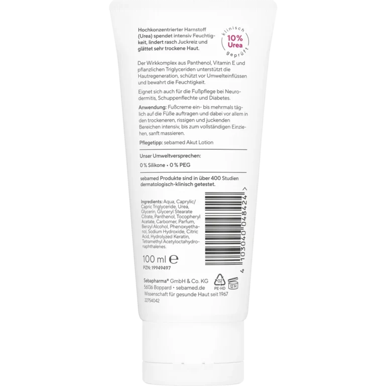 Sebamed Extreme Dry Skin Repair Foot Cream 10% Urea, 100ml - Image 2