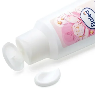 Creamy white texture of Balea Gentle Cleansing Milk