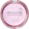 Front view of alverde NATURKOSMETIK Blurring Powder in violet compact