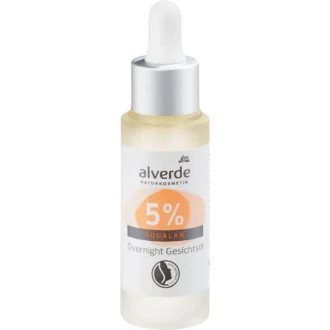 alverde Overnight Facial Oil 5% Squalane 25 ml front view
