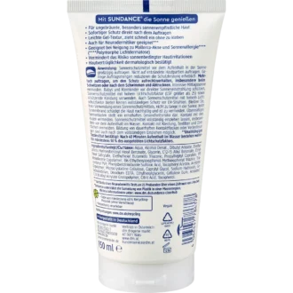 Back view of Sundance MED Ultra Sensitive Sun Cream Gel SPF 50+