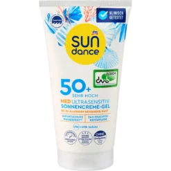 Sundance MED Ultra Sensitive Sun Cream Gel SPF 50+ front packaging
