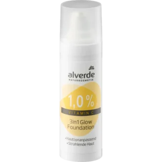 Alverde 3in1 Glow Foundation with 1% Vitamin C Alverde 3in1 Glow Foundation with 1 percent vitamin C and radiant finish