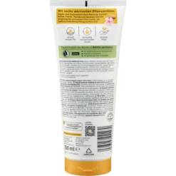 Back of alverde Argan & Almond Body Lotion 200 ml with ingredients and product information