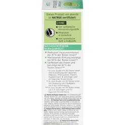 Alverde Clear Mattifying Facial Fluid, 50ml alverde NATURKOSMETIK Clear Face Fluid back packaging