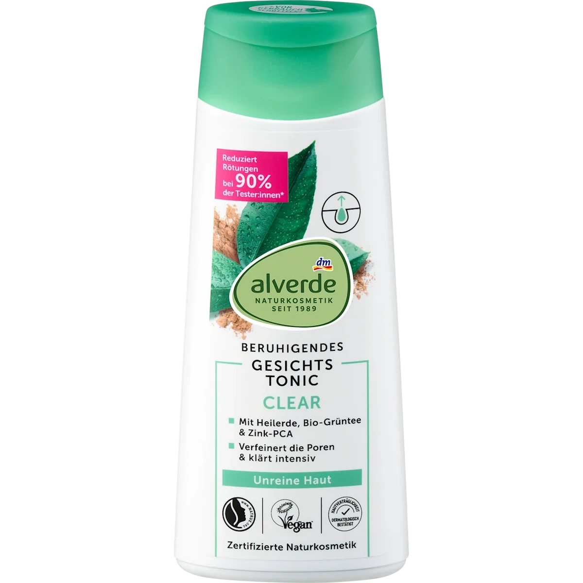 Alverde Clear Clarifying Facial Tonic, 200ml alverde NATURKOSMETIK Clear Facial Tonic front packaging