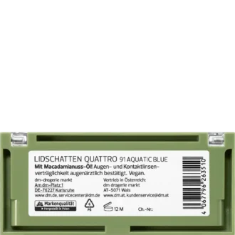 Alverde Eyeshadow Palette Quattro Aquatic Blue 91 - Bac