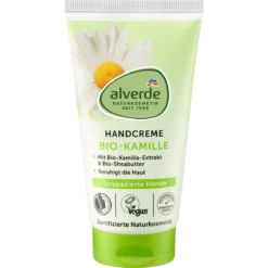 alverde NATURKOSMETIK Hand Cream Chamomile and Shea Butter front packaging