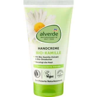 Alverde Chamomile & Shea Butter Hand Cream, 75ml alverde NATURKOSMETIK Hand Cream Chamomile and Shea Butter front packaging
