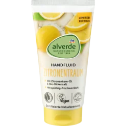 alverde NATURKOSMETIK Hand Fluid Lemon Dream front packaging