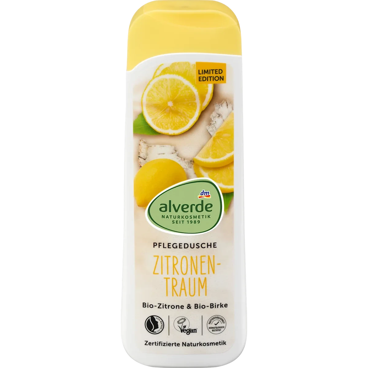 Alverde Lemon Dream Shower Gel, 250ml alverde NATURKOSMETIK Lemon Dream Shower Gel front packaging