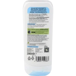 Back of alverde Ultra Sensitive Conditioner 200 ml with ingredients and directions