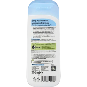 alverde Ultra Sensitive Shampoo 200 ml - Back