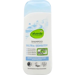 Alverde ultra sensitive shampoo front packaging