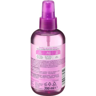 Balea anti frizz spray packaging back ingredients