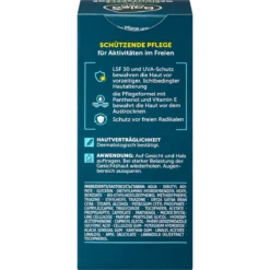 Balea Men Active Care Face Cream LSF 30, 75ml Balea MEN Active Care Face Cream SPF 30 ingredients and packaging back view