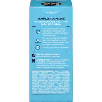 Balea Men Outdoor Protection Face Cream LSF 15, 75ml Balea MEN Outdoor Protection SPF 15 back label with ingredients and instructions