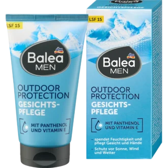 Balea Men Outdoor Protection Face Cream LSF 15, 75ml Balea MEN Outdoor Protection SPF 15 face cream 75 ml front packaging men’s daily care