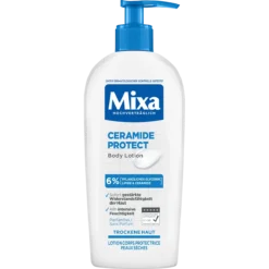 Mixa Ceramide Protect Body Lotion front packaging for dry sensitive skin