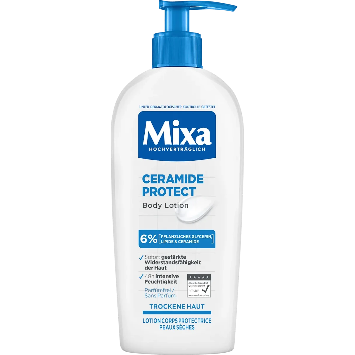 Mixa Ceramide Protect Body Lotion, 250ml Mixa Ceramide Protect Body Lotion front packaging for dry sensitive skin