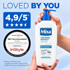 Mixa Ceramide Protect Body Lotion, 250ml Mixa Ceramide Protect Body Lotion customer rating and recommendation award for dry sensitive skin care