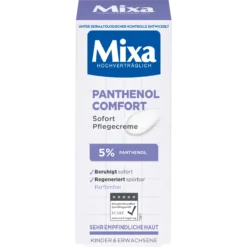 Mixa Panthenol Comfort multi-use cream for dry and sensitive skin face and body packaging