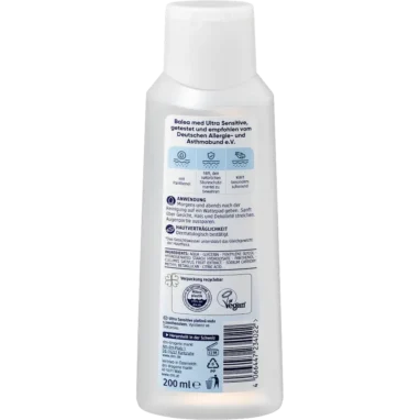 Ingredient list of Balea Med Ultra Sensitive Toner showing fragrance-free formula
