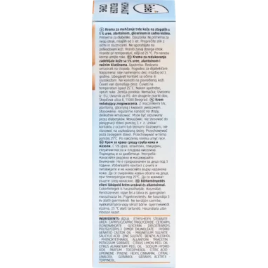 Ingredient list of Callus Reducing Foot Cream showing exfoliating acids