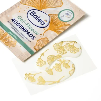 Balea Energizing Eyepads Gel-Fleece, 1pc. Close-up of the cooling Gel-Fleece texture for under-eye treatment