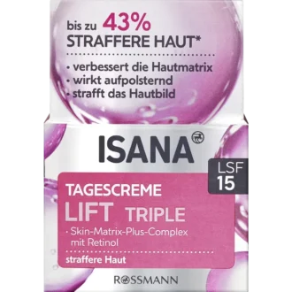ISANA Lift Triple Day Cream LSF 15 Lifting Day Cream with Triple Action and SPF 15 for mature skin