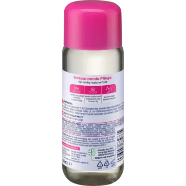 Balea Urea Foot Bath, 100ml Ingredient list of Urea Foot Bath showing Urea and Wheat Protein