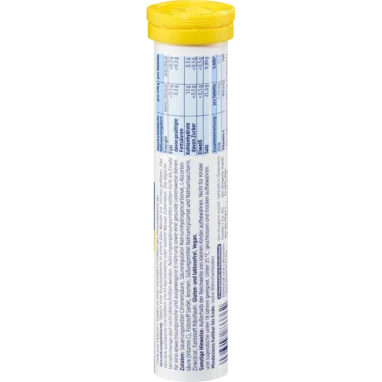 Nutritional facts list of Mivolis Zinc + C showing high Vitamin C content