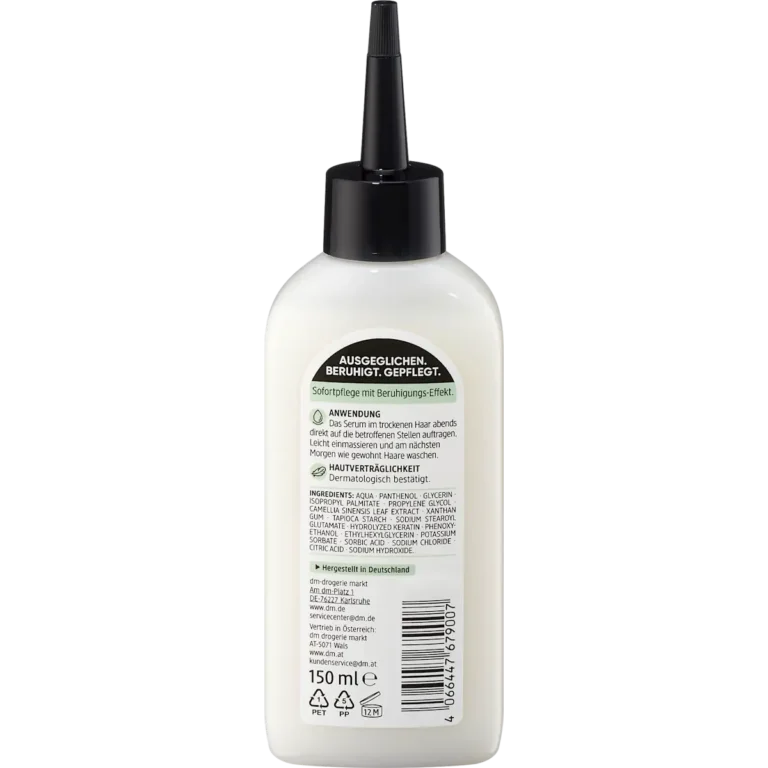 Balea Scalp Sensitive Serum ingredients and packaging
