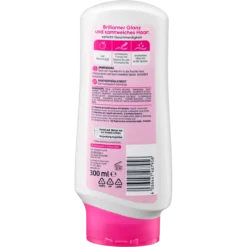 Balea Silky Gloss Conditioner, 300 ml Balea Silky Shine Conditioner back packaging with product details