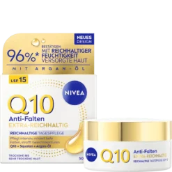 NIVEA Q10 Anti-Wrinkle Extra Rich Day Cream SPF 15 50 ml for dry to very dry skin