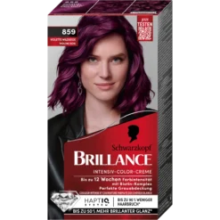 Schwarzkopf Brillance 859 Violet Wild Silk permanent hair dye box