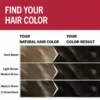 Schwarzkopf Brillance 924 Chocolate Brown hair color result chart depending on natural hair color