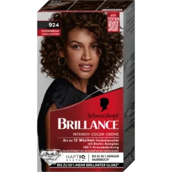 Schwarzkopf Brillance 924 Chocolate Brown permanent hair dye box