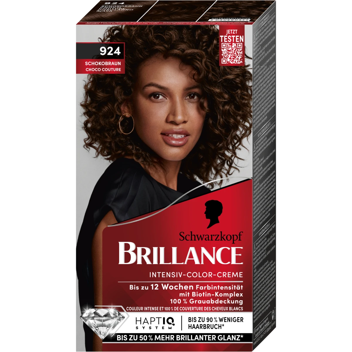 Schwarzkopf Brillance 924 Chocolate Brown Schwarzkopf Brillance 924 Chocolate Brown permanent hair dye box