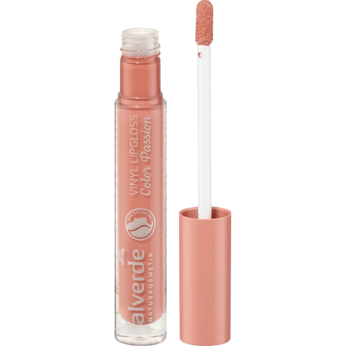Alverde NATURKOSMETIK Lipgloss Vinyl Color Passion 10, 4ml alverde Lipgloss Vinyl Color Passion 10 front packaging, 4 ml, vegan, NaTrue-certified