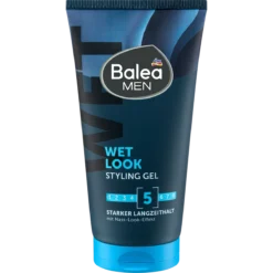 Balea Men wet look hair gel hold level 5 front view