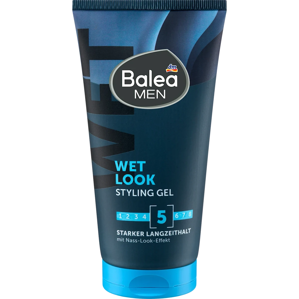 Balea Men Wet Look Styling Gel, 150 ml Balea Men wet look hair gel hold level 5 front view
