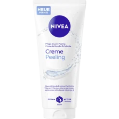 NIVEA Creme Peeling Shower Scrub 200 ml with microfine exfoliating particles and vitamin E
