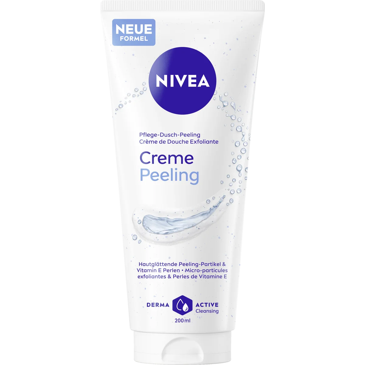 Nivea Cream Peeling Shower Gel, 200 ml NIVEA Creme Peeling Shower Scrub 200 ml with microfine exfoliating particles and vitamin E