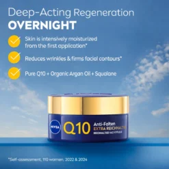 NIVEA Q10 Extra Rich Night Cream with Q10 and creatine for firmer smoother-looking skin