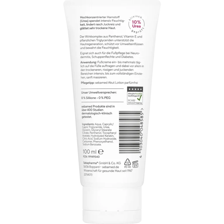 Sebamed Extreme Dry Skin Repair Foot Cream 10% Urea Perfume-Free, 100ml Sebamed Extreme Dry Skin Repair Foot Cream 10% Urea Perfume-Free, 100ml - Image 2