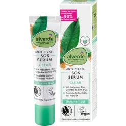 alverde NATURKOSMETIK Anti-Pimple SOS Serum Clear front packaging